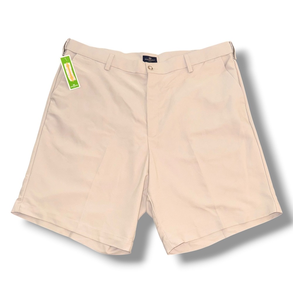 Dockers Backswing Golf Shorts Mens 42 Beige Relaxed Fit Flat Front 306950001 NWT